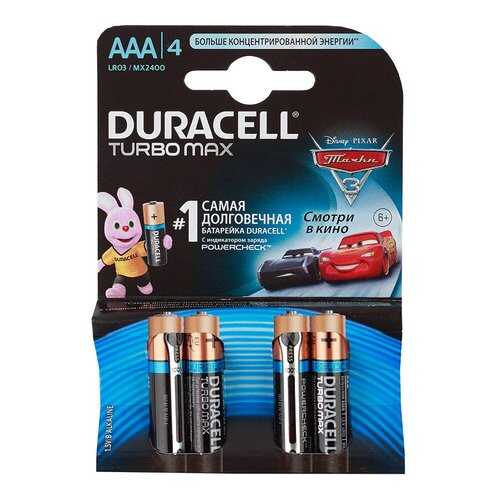 Батарейка Duracell Turbo Max LR 03/MX 2400-4BL TURBO MAX 4 шт в Miele