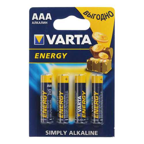 Батарейка щелочные Varta Energy AAA LR3 4 шт в Miele