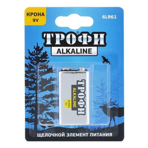Батарейка Трофи Alkaline 6LR61-1BL C0034928 1 шт в Miele