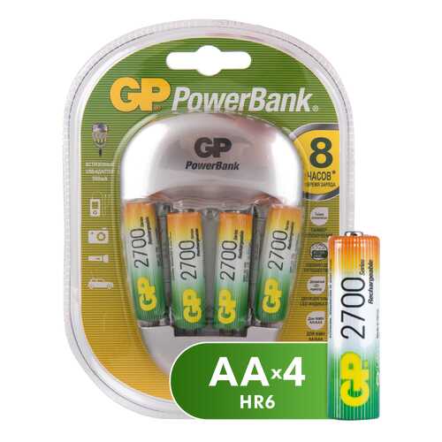 Зарядное устройство + аккумуляторы GP PB27GS270-2CR5 AA 4 шт. 2550 mAh в Miele