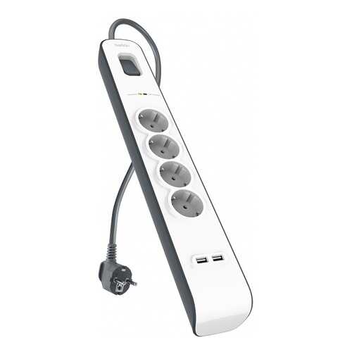 Сетевой фильтр Belkin Surge Protectors BSV401vf2M, 4 розетки, 2 м, White в Miele
