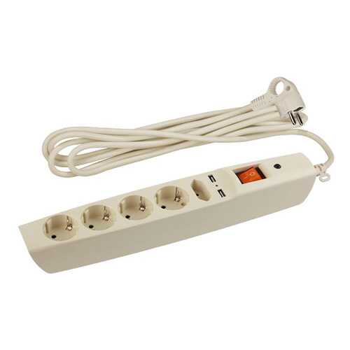 Сетевой фильтр ERA SFU-5ES-2M-I, 5 розеток, 2 м, бежевый в Miele