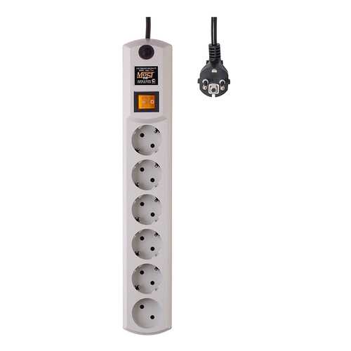 Сетевой фильтр MOST Hard H6, 6 розеток, 2 м, White в Miele