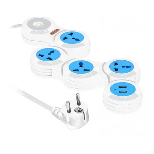 Сетевой фильтр Promate PowerStrip-2, 4 розетки, 3 м, White в Miele