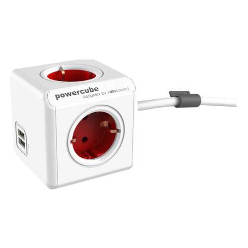 Удлинитель Allocacoc 1402RD/DEEUPC, 4 розетки, 1,5 м, White/Red в Miele