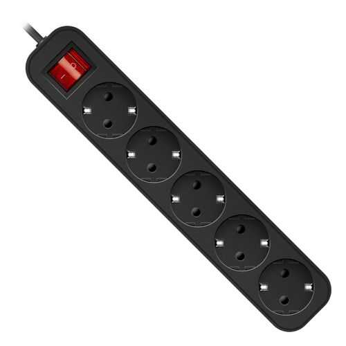 Удлинитель Defender G518, 5 розеток, 1,8 м, Black в Miele