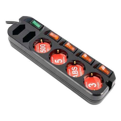 Удлинитель MOST Active A16, 6 розеток, 5 м, Black в Miele