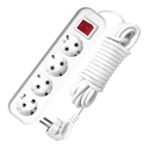 Удлинитель UNIVERSAL S-304, 4 розетки, 5 м, White в Miele