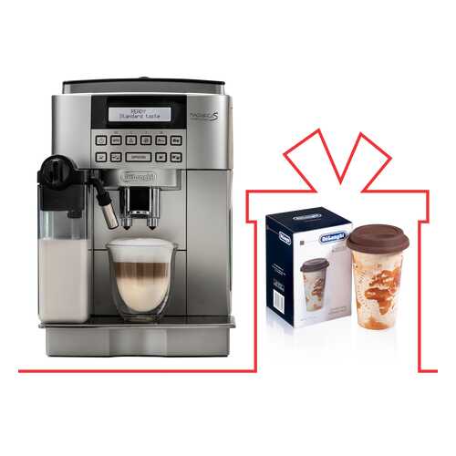 Комплект кофемашина DeLonghi ECAM 22.360.S + термокружка DeLonghi DLSC056(THE ADVENT) в Miele