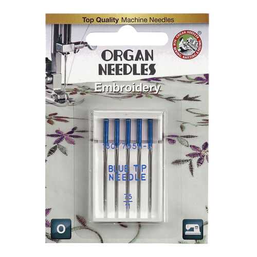 Иглы Organ вышивальные BLUE TIP 5/75 Blister в Miele