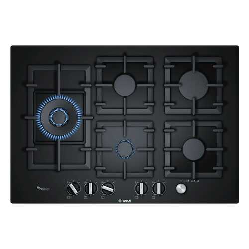 Встраиваемая варочная панель газовая Bosch PPS7A6M90R Black в Miele